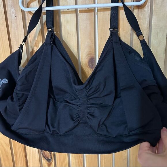 Kindred Bravely Sublime Hands-Free Pumping & Nursing Bra in Black Size XXL Busty - Picture 13 of 13